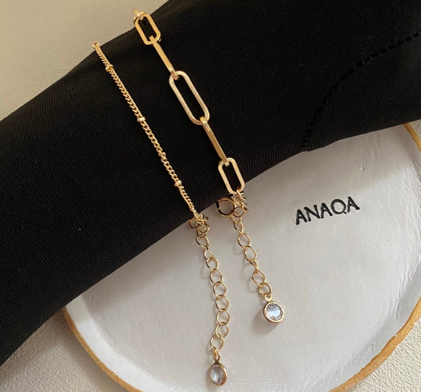 Paperclip & Satellite Chain Bracelet | WOMEN