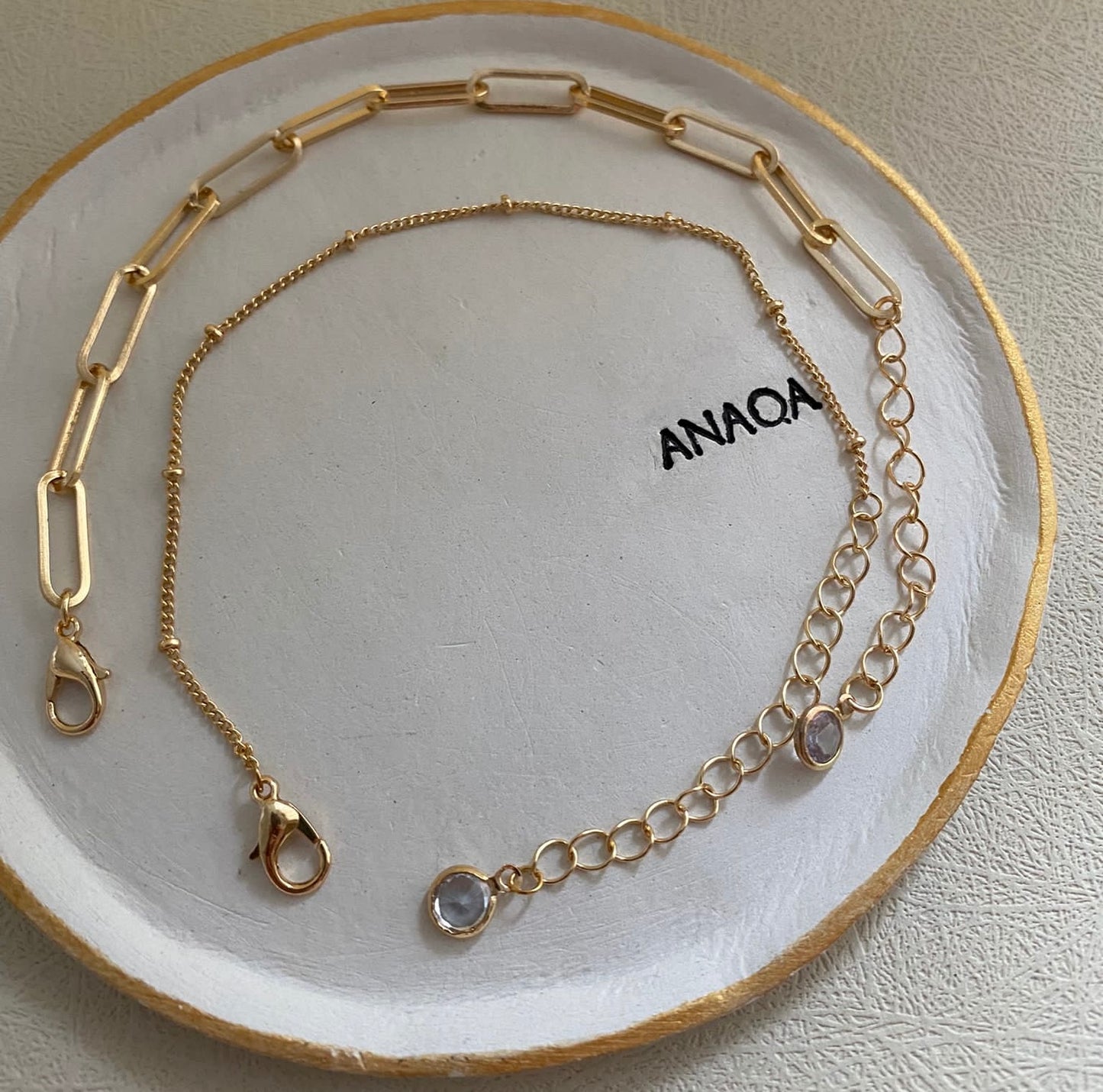 Paperclip & Satellite Chain Bracelet | WOMEN