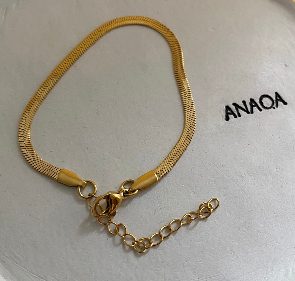 Herringbone Snake Chain Bracelet | WOMEN