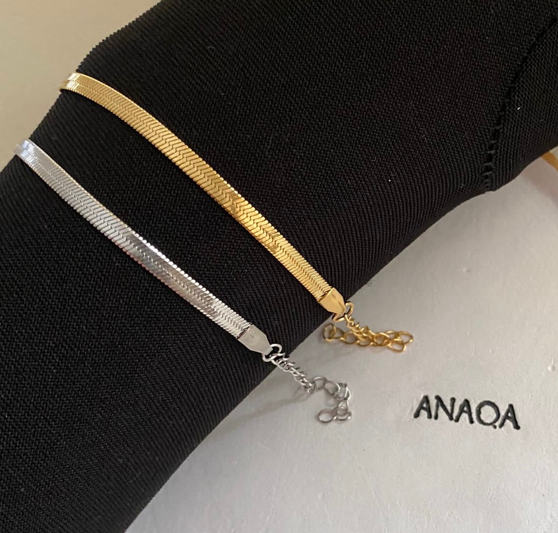 Herringbone Snake Chain Bracelet | WOMEN