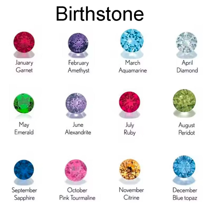 Personalised Arabic Name Necklace - Birthstone | WOMEN