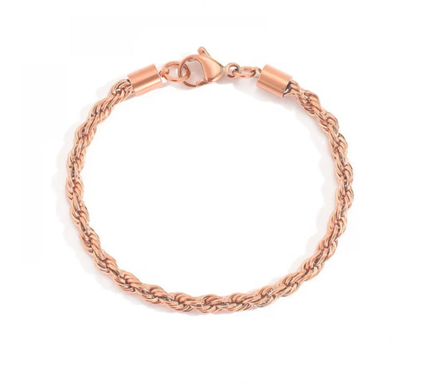 Twisted Rope Chain Bracelet  | WOMEN