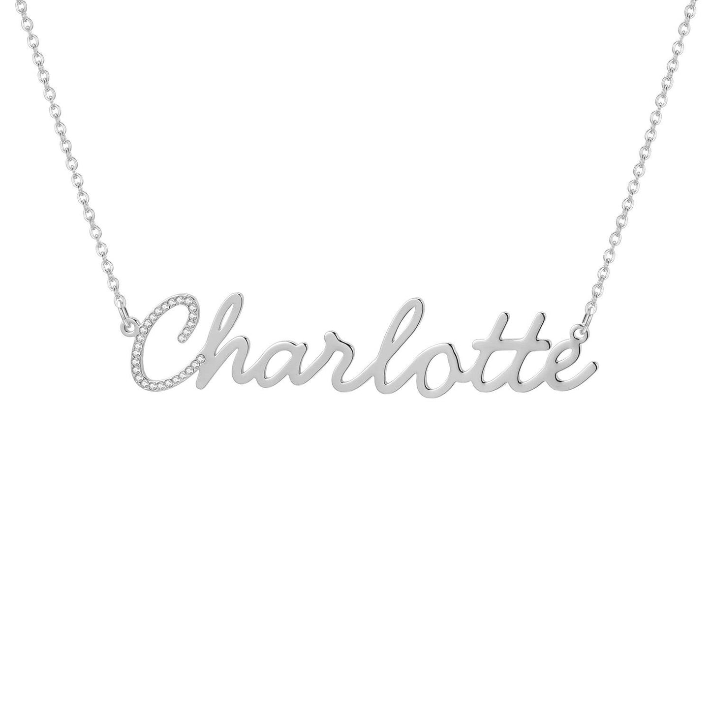 Personalised Crystal Encrusted English Name Necklace - Volume 3 | WOMEN