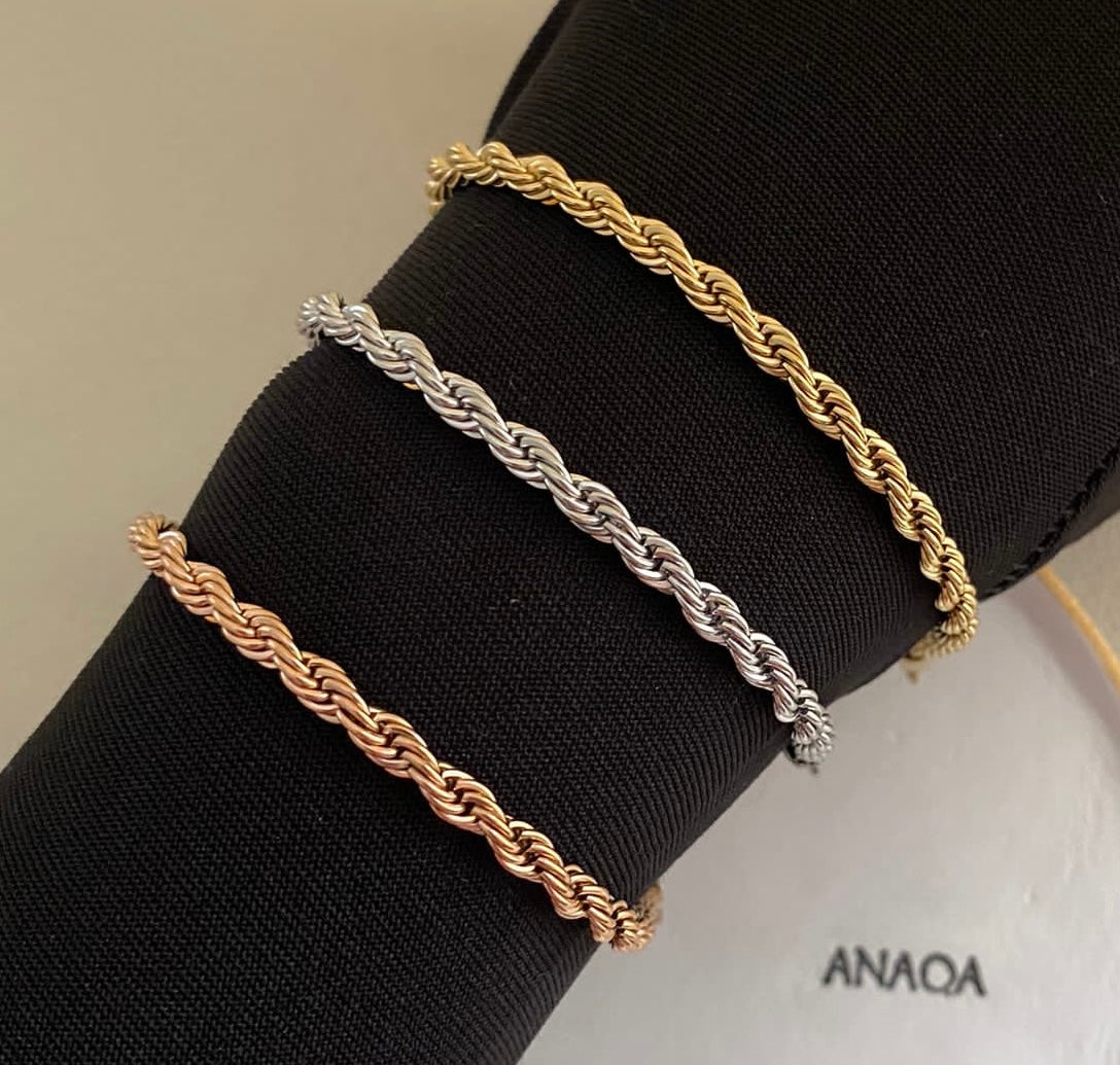 Twisted Rope Chain Bracelet  | WOMEN