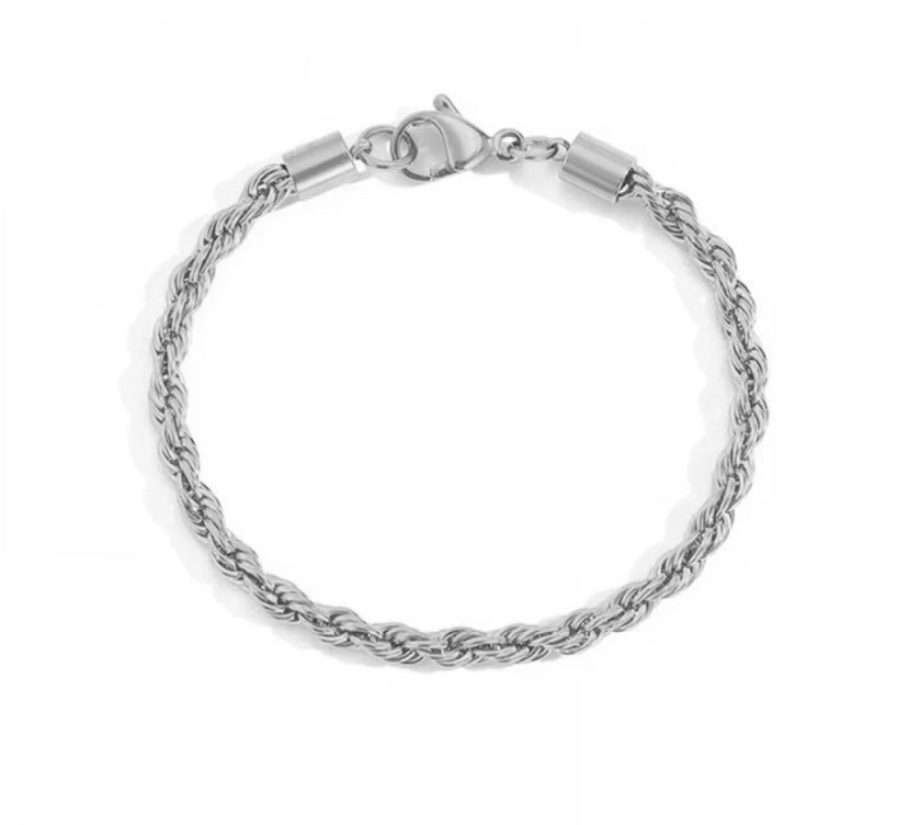 Twisted Rope Chain Bracelet  | WOMEN