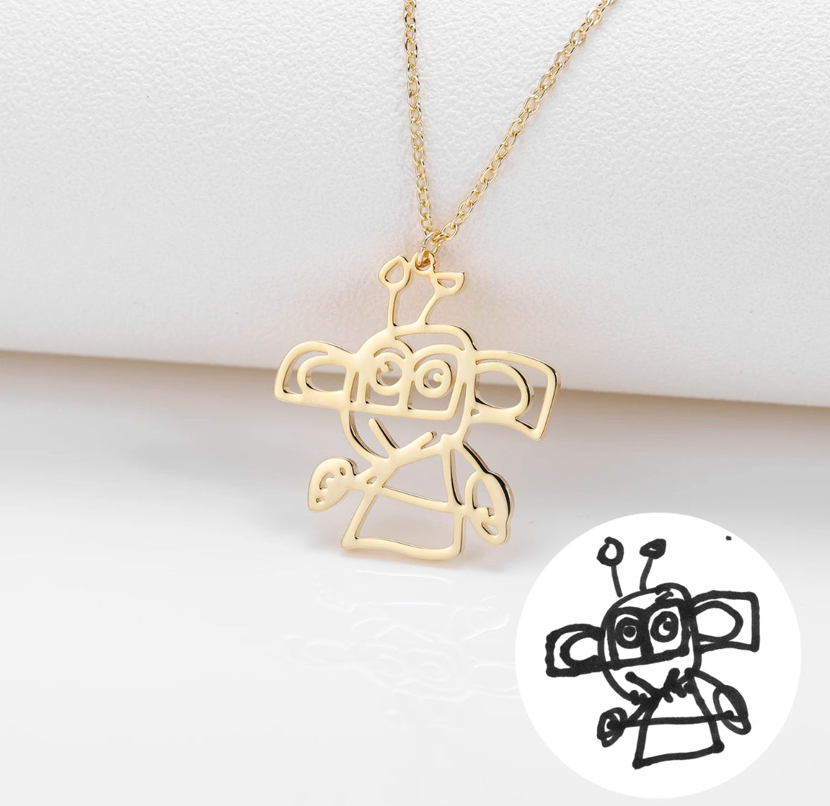 Kids Drawing Necklace - Personalised