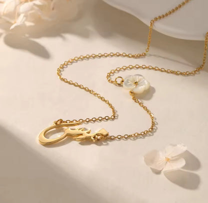 Personalised Arabic Name Necklace - Cherry Flower | WOMEN