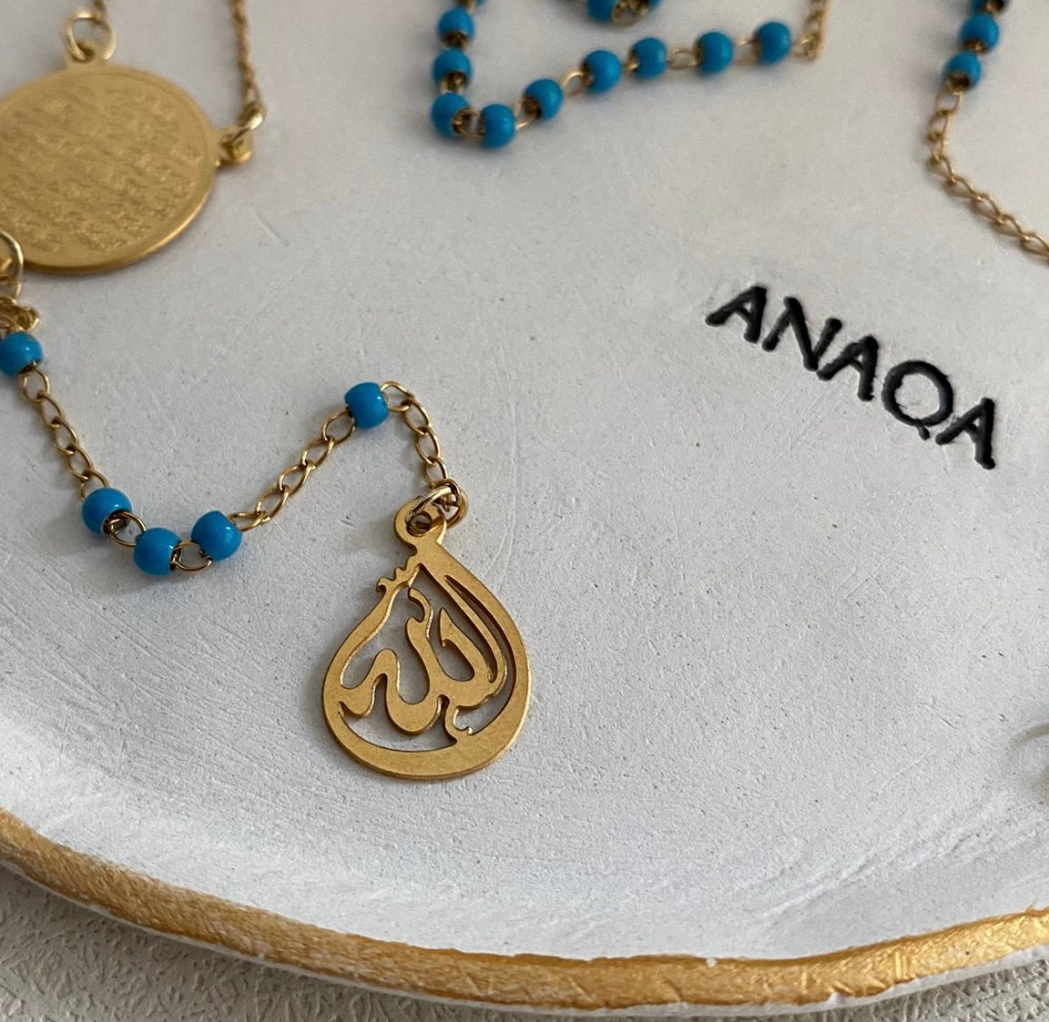 Ayatul Kursi - Blue Bead Necklace | WOMEN