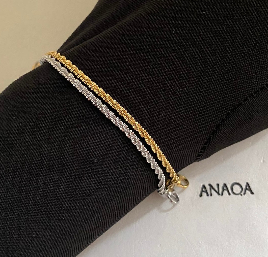 Textured Chain Bracelet  | WOMEN