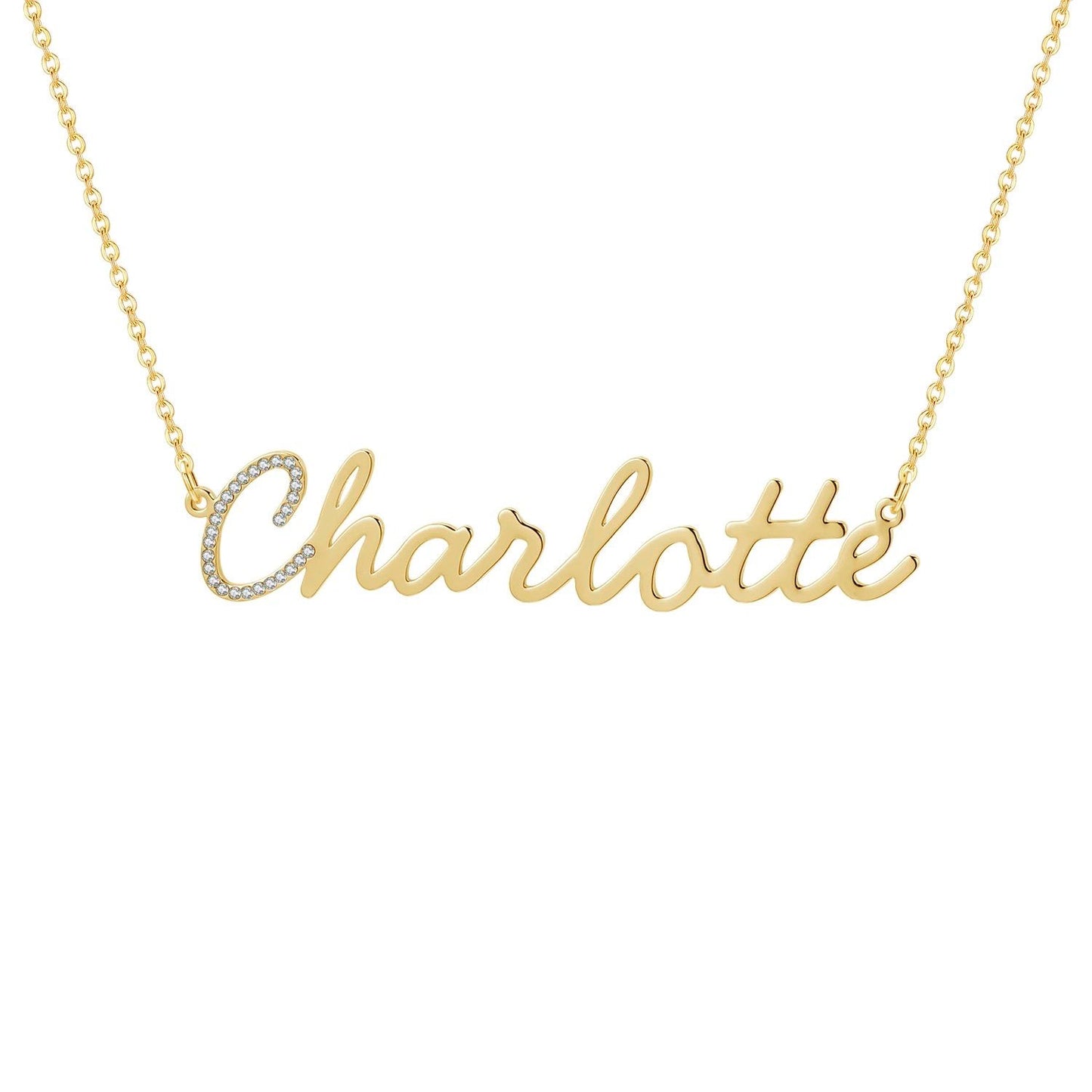 Personalised Crystal Encrusted English Name Necklace - Volume 3 | WOMEN