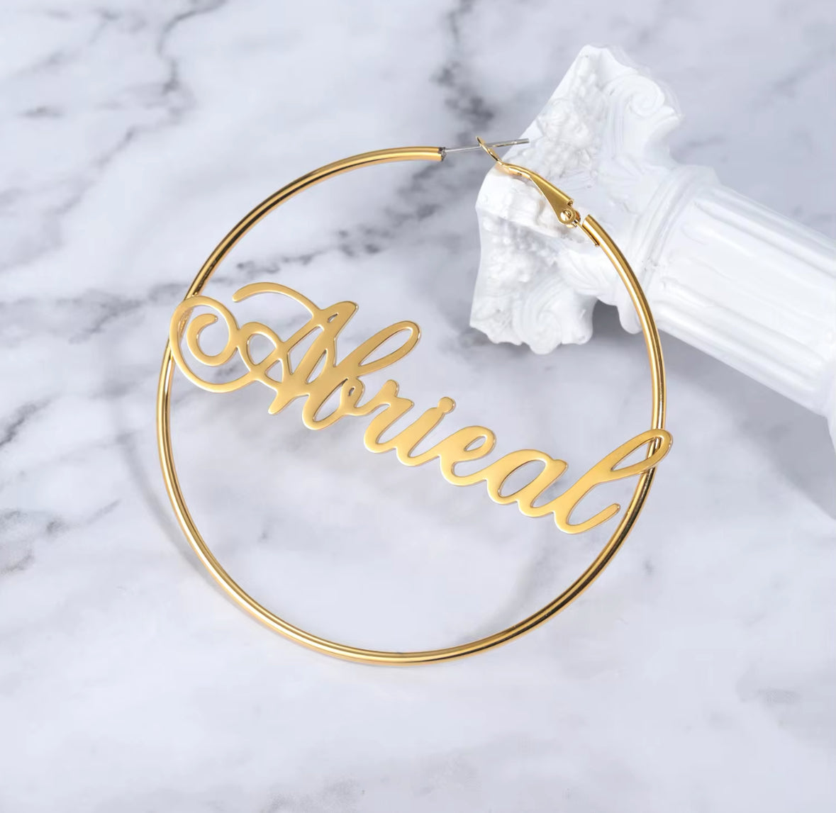 Personalised Name Minimal Hoop Earrings - Volume 1