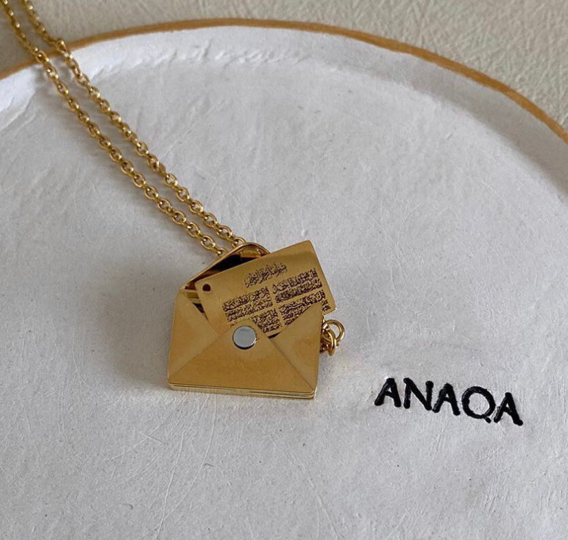 Personalised Secret Message Envelope Necklace