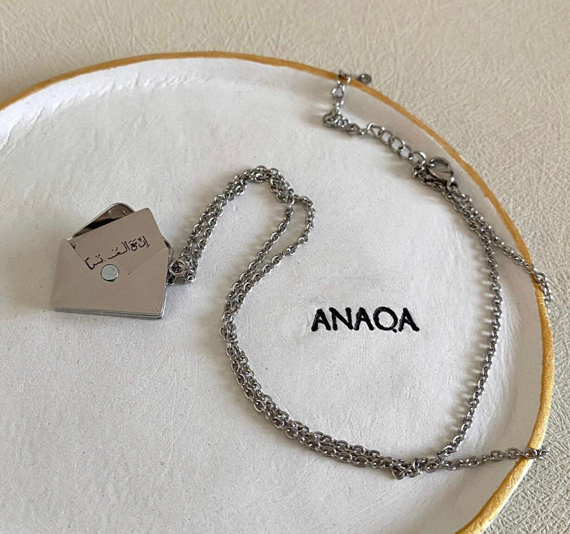 Personalised Secret Message Envelope Necklace